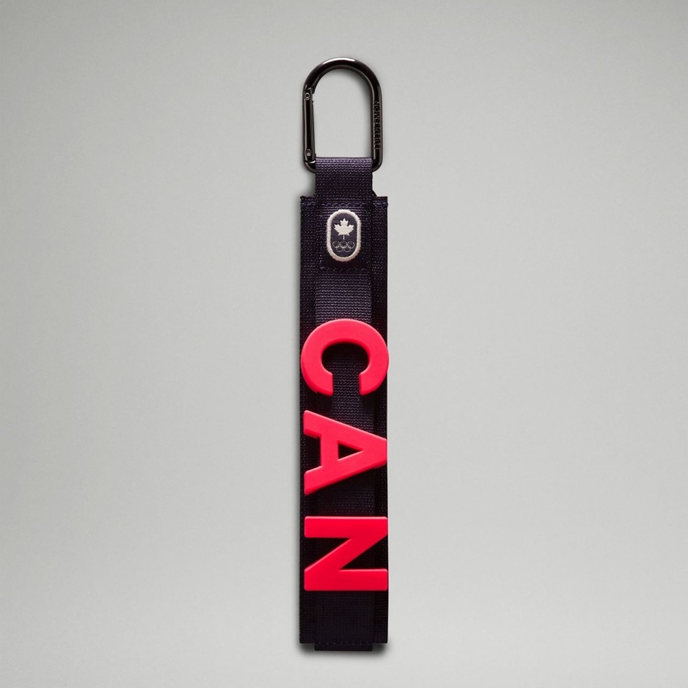 Lululemon Team Canada 3D-Letter Keychain COC Logo, Atmospheric Purple - NWT